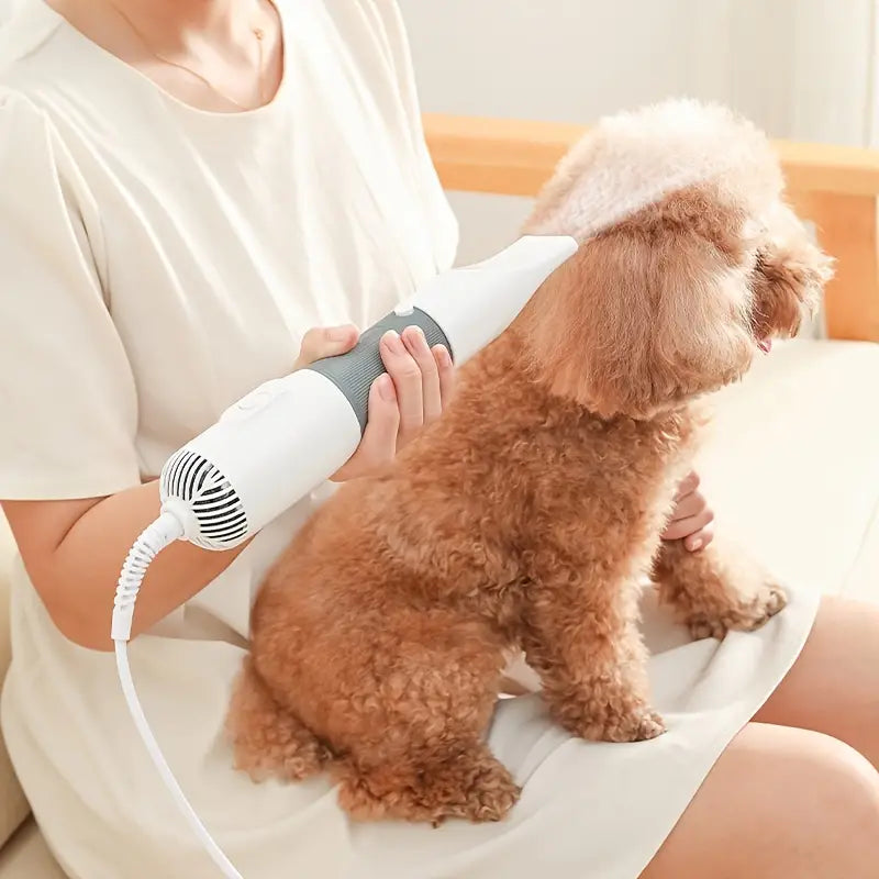 Synapik Pet Hair Dryer Comb - 3 in 1 Effortless Grooming Tool for Pets