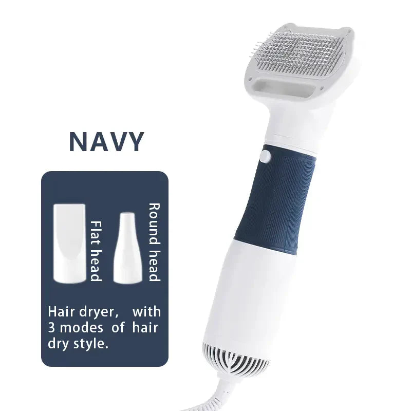 Synapik Pet Hair Dryer Comb - 3 in 1 Effortless Grooming Tool for Pets