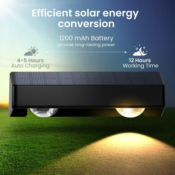 Synapik  Solar Fence Lights Outdoor