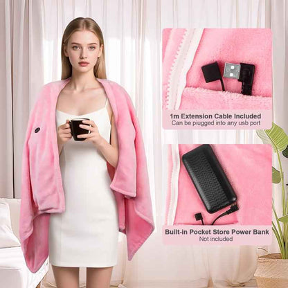 Synapik Best Winter Gifts Favorite Portable Heated Shawl