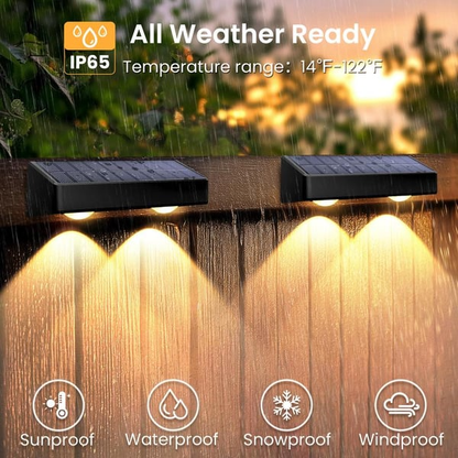 Synapik  Solar Fence Lights Outdoor