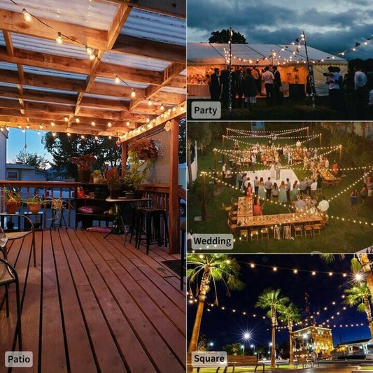Synapik Waterproof Solar Powered LED Outdoor String Lights(2PCS)