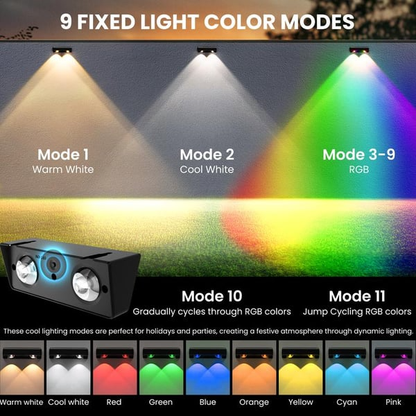 Synapik  Solar Fence Lights Outdoor