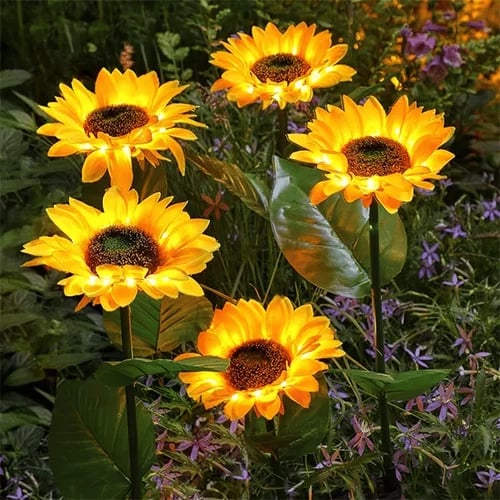 Synapik Waterproof Solar Sunflower Light