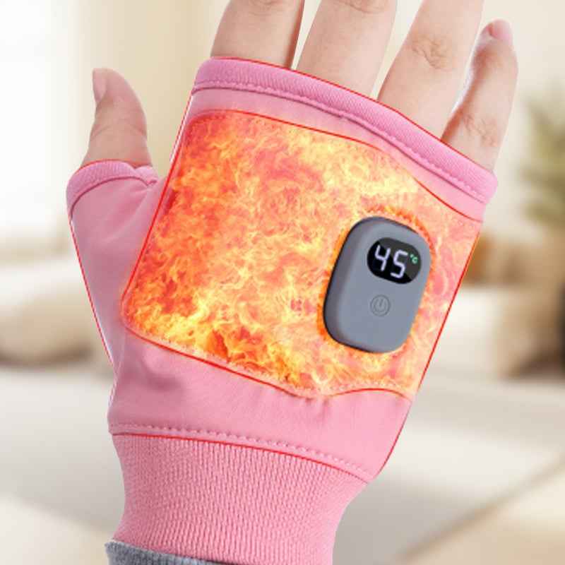 Synapik USB Adjustable heating gloves with digital display