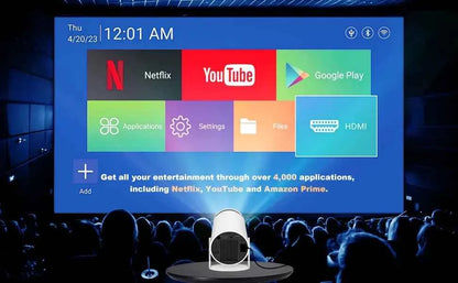 Synapik Smart Mini Projector with WiFi & Bluetooth – Turn Any Wall into a 130” Home Theater