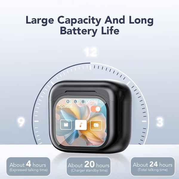 Synapik Wireless Bluetooth Translation Earphone With LED display screen(Fit iOS & Android)