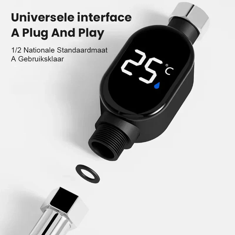 Synapik Smart Shower Temperature Display with External LED for Precise Control and Safer Shower Experience