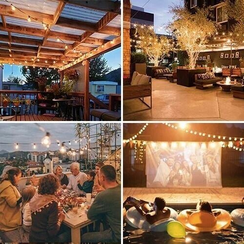 Synapik Waterproof Solar Powered LED Outdoor String Lights(2PCS)