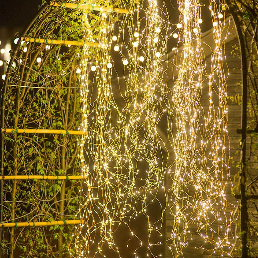 Synapik 8 Modes 100-600 Christmas LED Firefly Twinkle String Lights