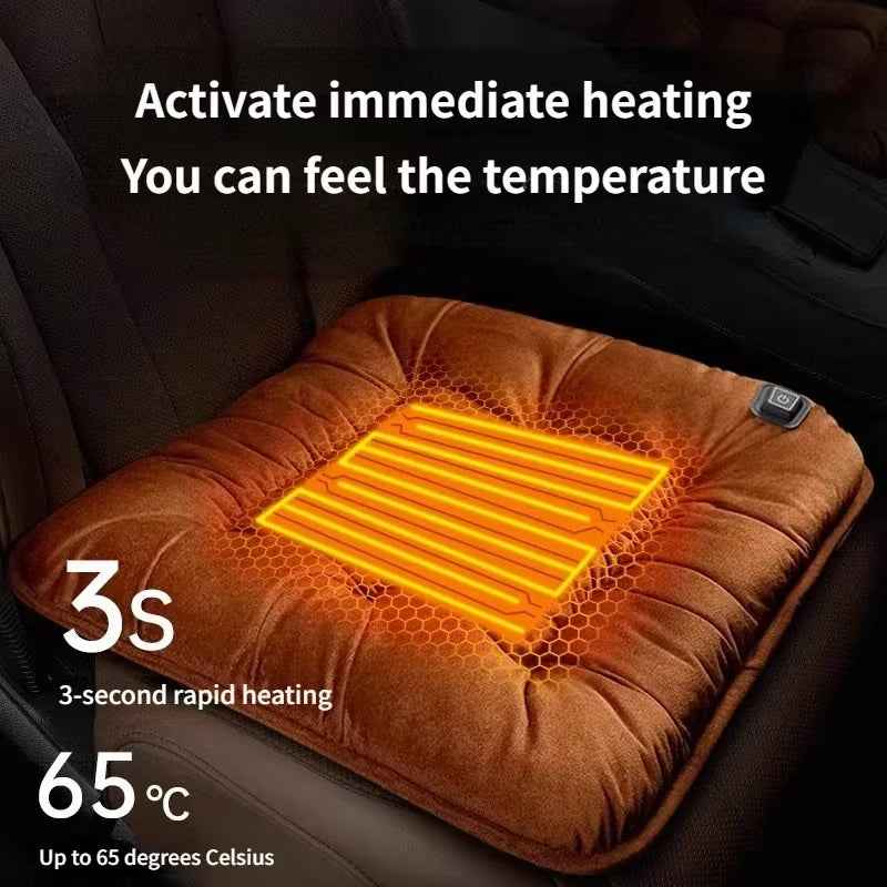 Synapik Winter car home plush heated seat cushion