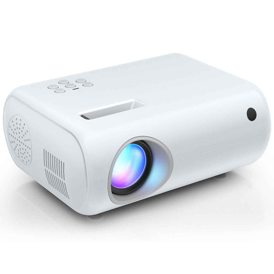 Synapik Mini Projector, Portable Projector Portable Outdoor Projection for iOS/Android/PS5 White