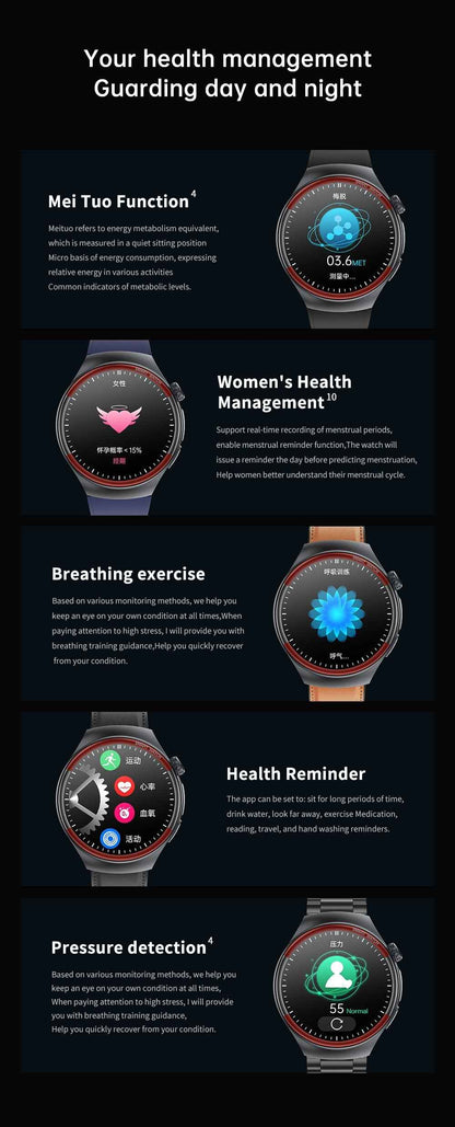 Synapik Smart Health Monitoring Watch - Track Your Wellness with Bluetooth Technology