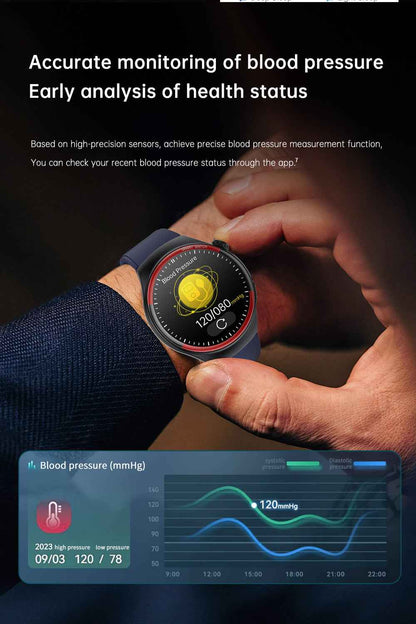 Synapik Smart Health Monitoring Watch - Track Your Wellness with Bluetooth Technology