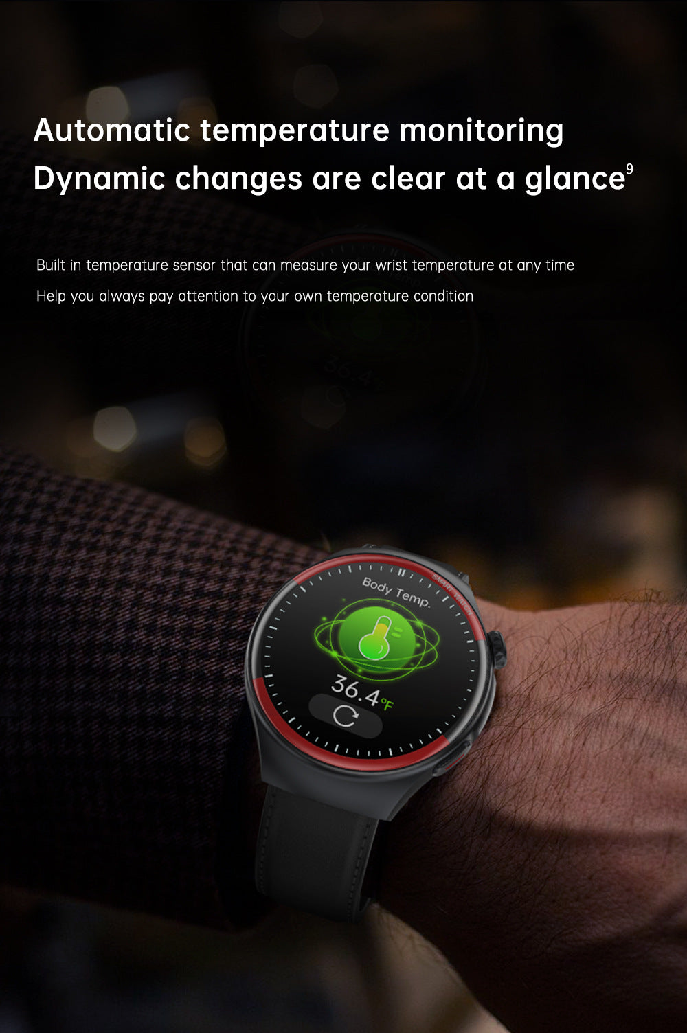 Synapik Smart Health Monitoring Watch - Track Your Wellness with Bluetooth Technology