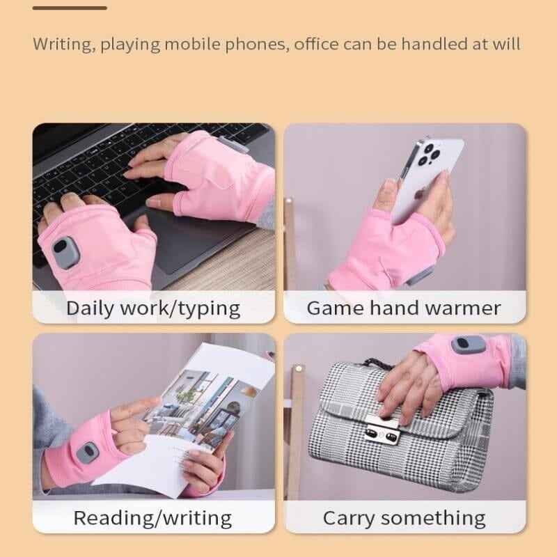 Synapik USB Adjustable heating gloves with digital display