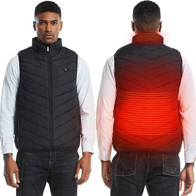 Synapik Two-touch LED Controller Heated Vest For Men & Women