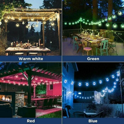 Synapik Waterproof Solar Powered LED Outdoor String Lights(2PCS)
