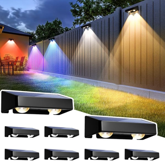 Synapik  Solar Fence Lights Outdoor