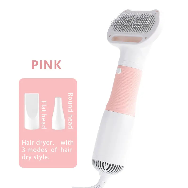 Synapik Pet Hair Dryer Comb - 3 in 1 Effortless Grooming Tool for Pets