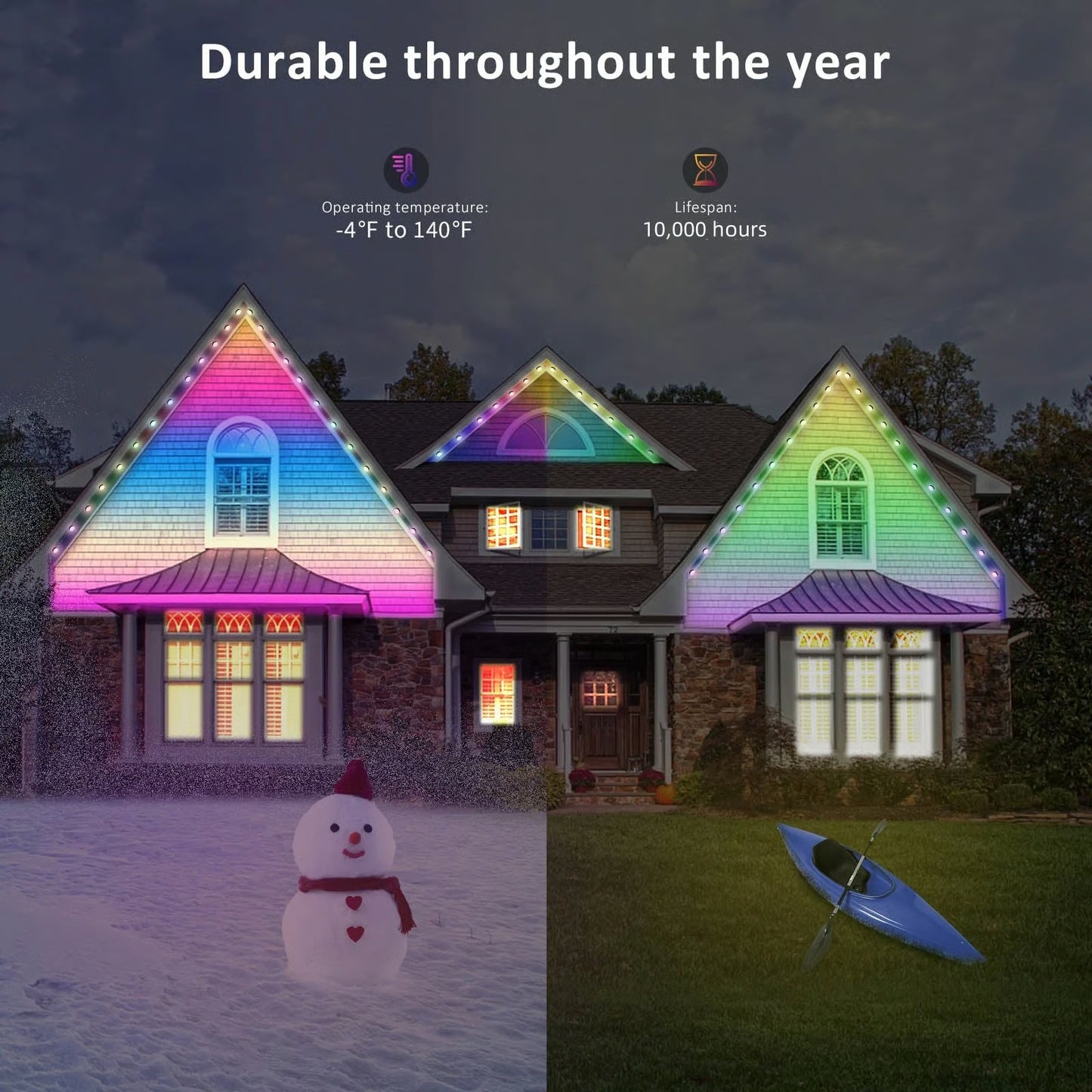 Synapik Smart Rainbow LED Permanent Outdoor Light - Smartlight