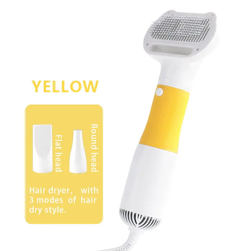 Synapik Pet Hair Dryer Comb - 3 in 1 Effortless Grooming Tool for Pets