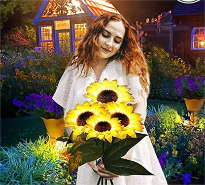 Synapik Waterproof Solar Sunflower Light