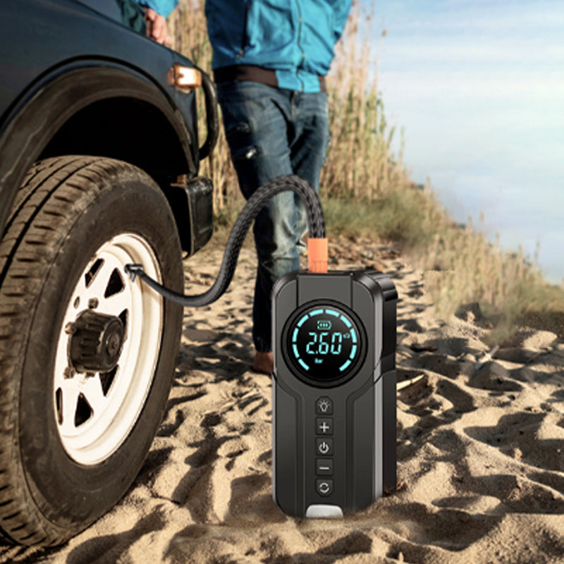 Synapik Car Emergency Power Supply, All-in-One Jump Starter, Air Pump, and Power Bank
