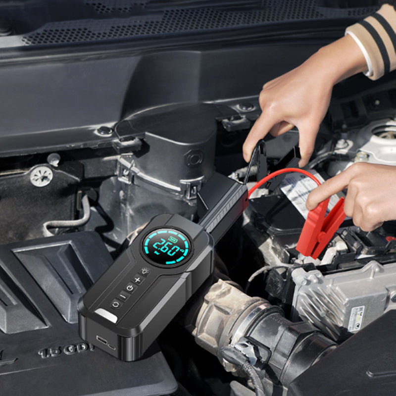 Synapik Car Emergency Power Supply, All-in-One Jump Starter, Air Pump, and Power Bank