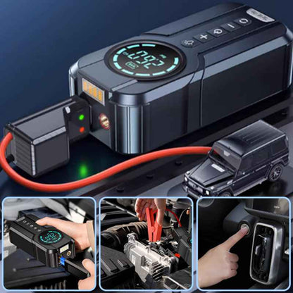 Synapik Car Emergency Power Supply, All-in-One Jump Starter, Air Pump, and Power Bank