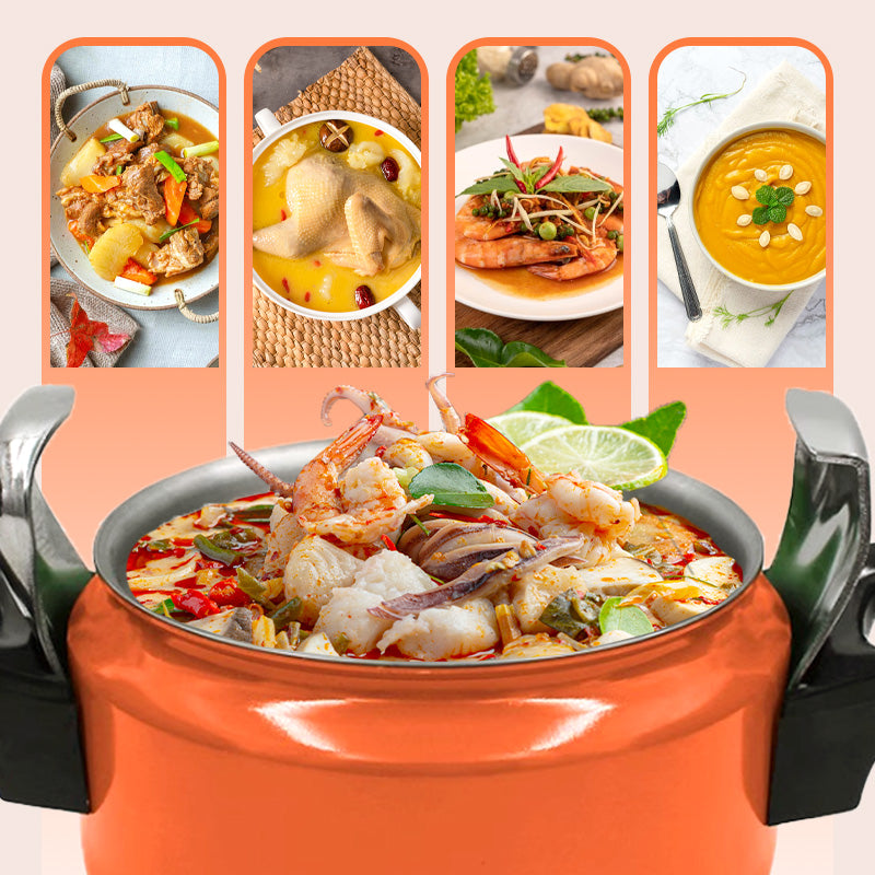 Synapik Uncoated Explosion-Proof Pressure Cooker Mini for Safe Cooking