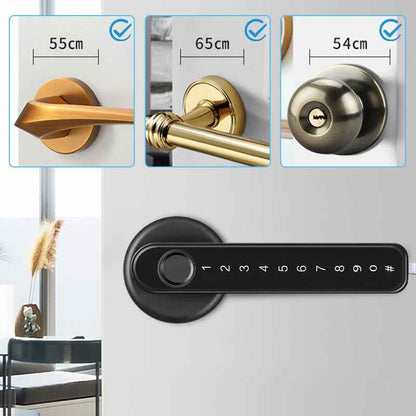 Synapik Fingerprint Smart Door Lock Handle With Bluetooth APP Control
