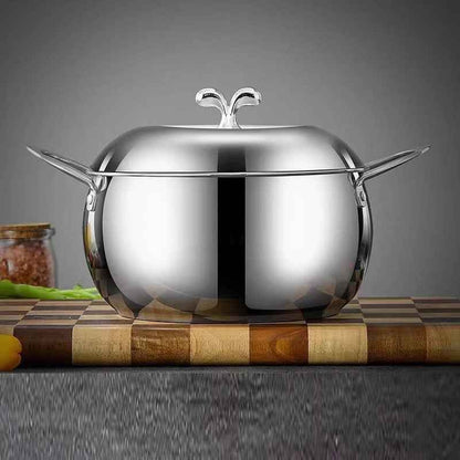 Synapik Stainless Steel Stock Pot with Lid - Durable & Versatile Cookware