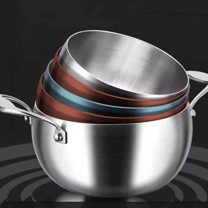 Synapik Stainless Steel Stock Pot with Lid - Durable & Versatile Cookware