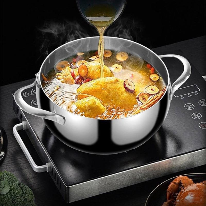 Synapik Stainless Steel Stock Pot with Lid - Durable & Versatile Cookware