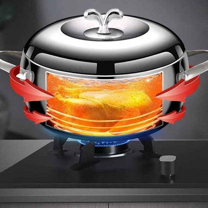 Synapik Stainless Steel Stock Pot with Lid - Durable & Versatile Cookware