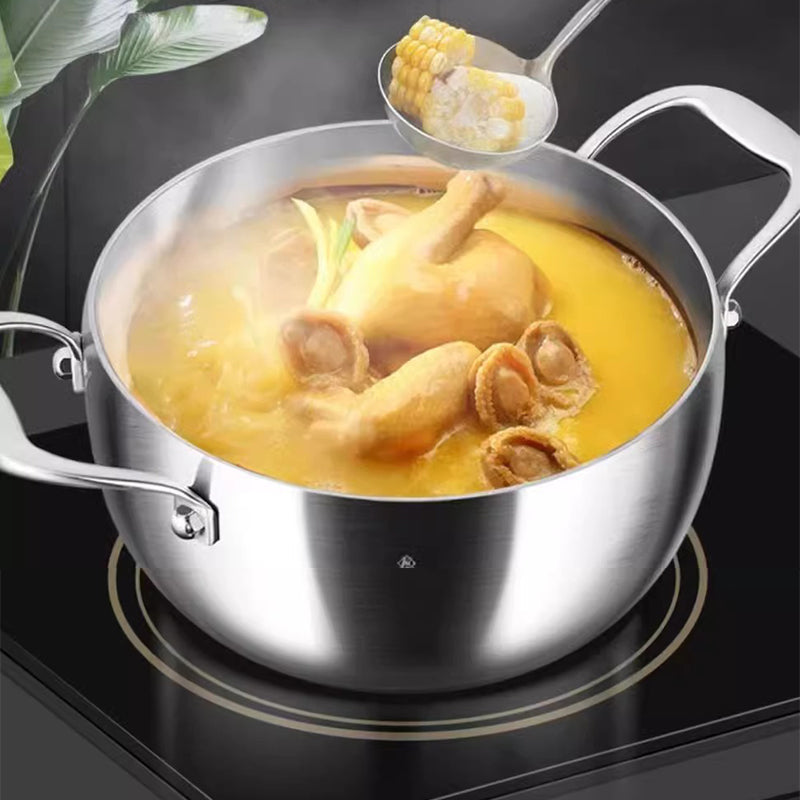 Synapik Stainless Steel Stock Pot with Lid - Durable & Versatile Cookware