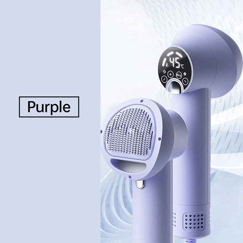 Synapik Low Noise Pet Hair Dryer with Slicker Brush for Gentle Grooming