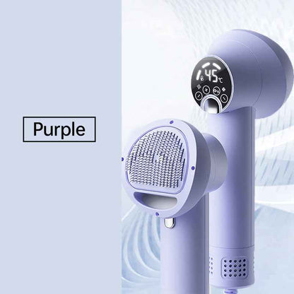 Synapik Low Noise Pet Hair Dryer with Slicker Brush for Gentle Grooming