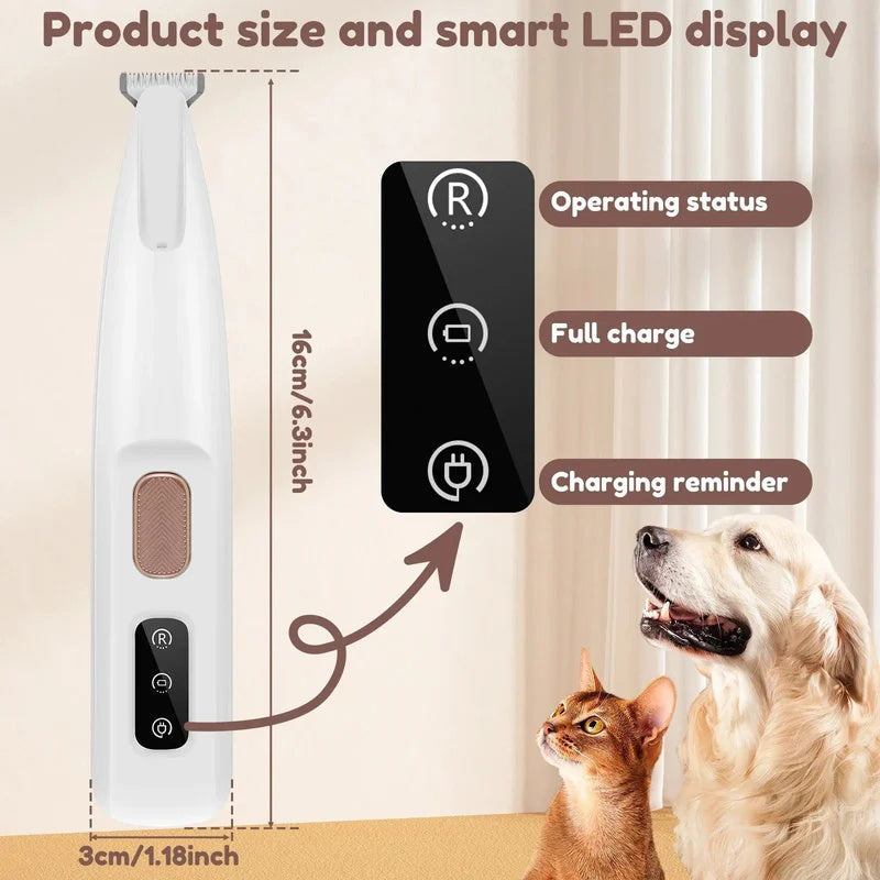 Synapik Waterproof Rechargeable Pet Shaver with LED Light - Ultimate Grooming Tool