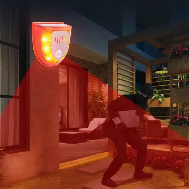 Synapik Solar 129dB Sound Security Alarm Light with Motion Sensor