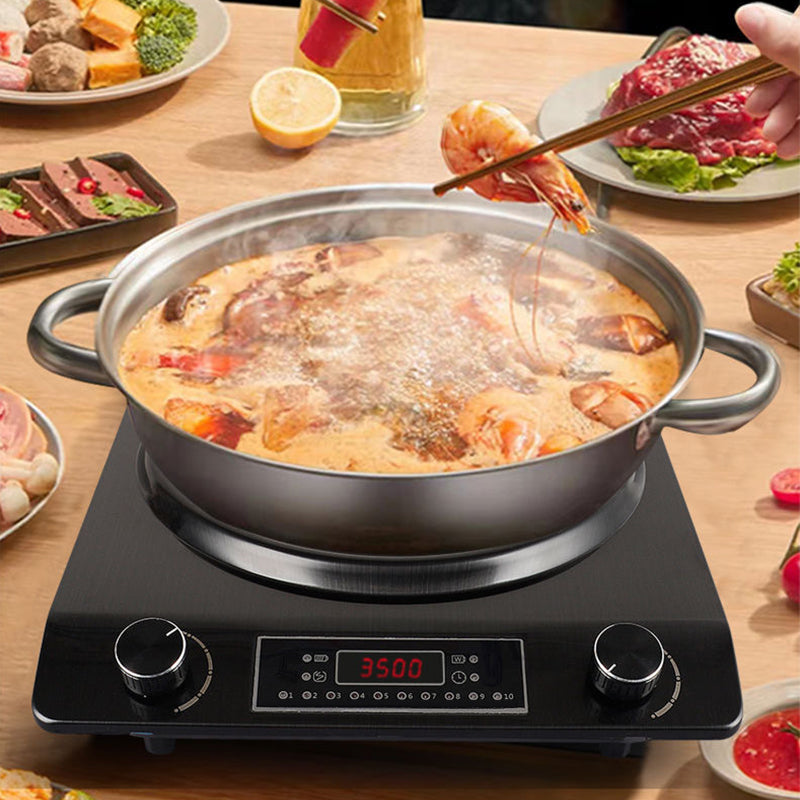 Synapik 3500W Induction Cooktop with 10 Temperature Levels for Effortless Cooking