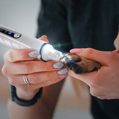 Synapik Super Quiet Pet Nail Grinder with LED Light for Effortless Grooming