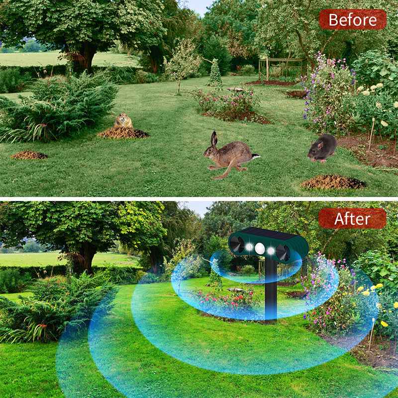 Synapik Solar Motion Sensor Outdoor Alarms for Repelling