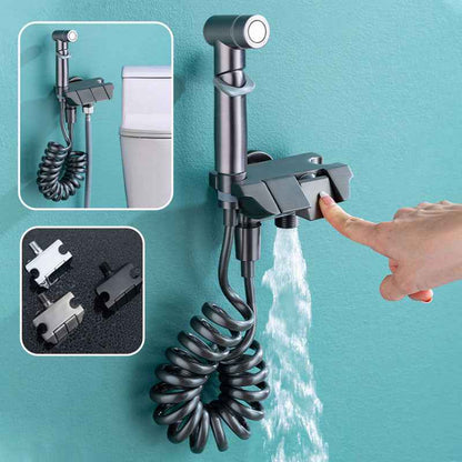 Synapik Dual Control Valve Bidet Sprayer Set - 1-In-2-Out Design