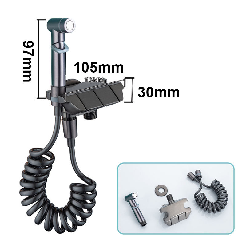 Synapik Dual Control Valve Bidet Sprayer Set - 1-In-2-Out Design