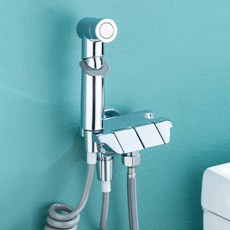 Synapik Dual Control Valve Bidet Sprayer Set - 1-In-2-Out Design