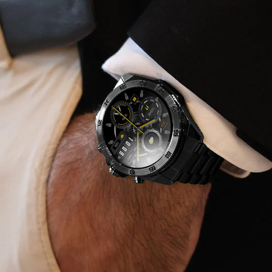 Synapik 1.43" HD Waterproof Bluetooth Health Monitor Watch