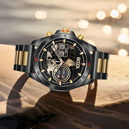 Synapik 1.43" HD Waterproof Bluetooth Health Monitor Watch