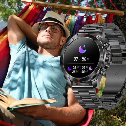 Synapik 1.43" HD Waterproof Bluetooth Health Monitor Watch